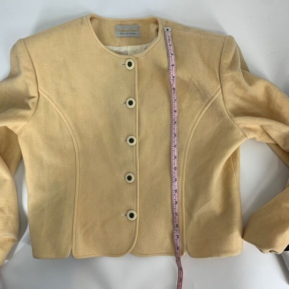 Vintage Highland Queen Cream Wool Cashmere Blend Blazer | Made in Canada Size M - Picture 11 of 11